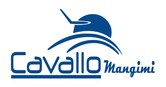 Logo Cavallo Mangimi di colore blu