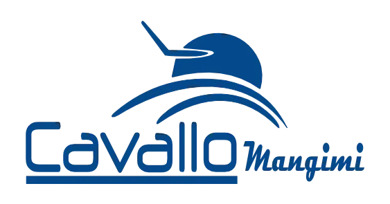 Logo Cavallo Mangimi di colore blu
